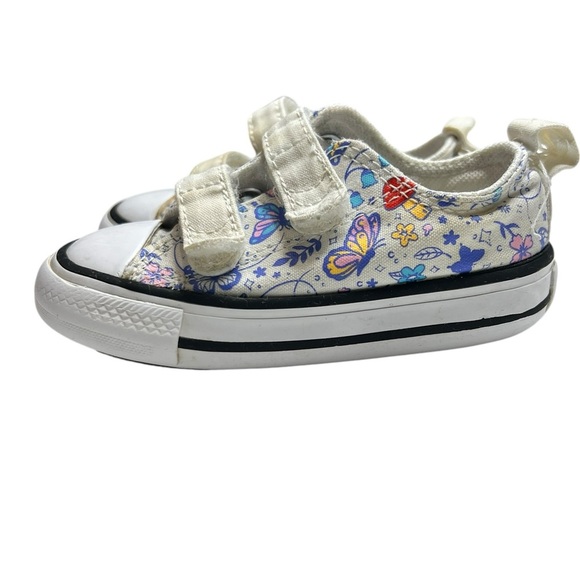 Converse Infant Girls Butterfly Easy-On Chuck Taylor All Star Sneakers - Size 5 - Picture 5 of 9
